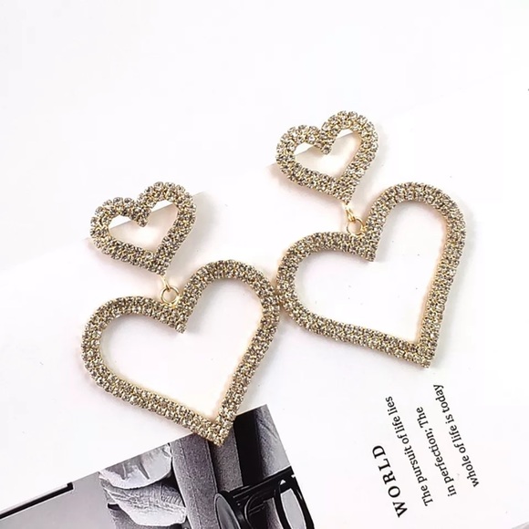 Love Earring Reative Simple temperament heart - Picture 3 of 5